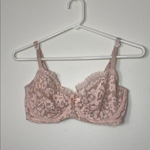 Blush Pink Victoria’s Secret Unlined Demi Lace Bra